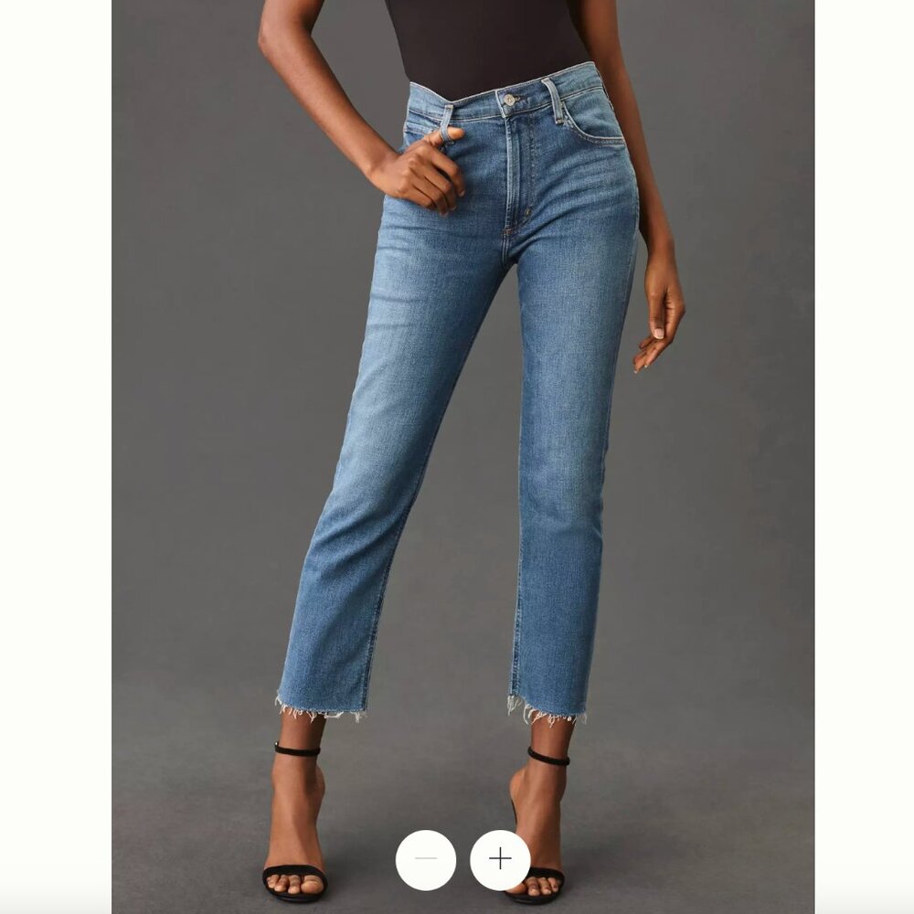 LIKE NEW Citizens of Humanity Isola High-Rise Straight Slim Crop Jeans